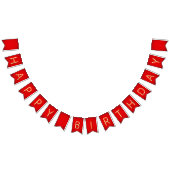 Happy Birthday Glows Neon Lights Red Sternexplosio Wimpelkette (Alle)