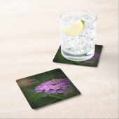 Happy Birthday Glows Zinnia Paper Untersetzer (Vor Ort)