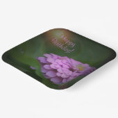 Happy Birthday Glows Zinnia Pappteller (Gewinkelt)