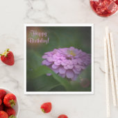 Happy Birthday Glows Zinnia Serviette (Beispiel)