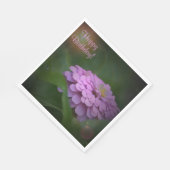 Happy Birthday Glows Zinnia Serviette (Ecke)