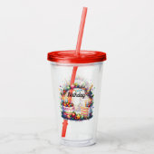 Happy Birthday Gnome Acrylic Tumbler Acryltrinkbecher (Rückseite)