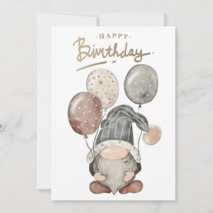 Happy Birthday Gnome Feiertagskarte