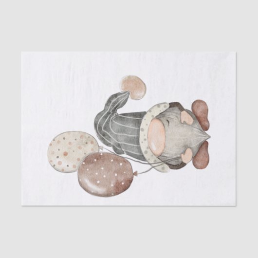 Happy Birthday Gnome Seidenpapier (Vorderseite)