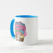 Happy Birthday gnome unisex fügen Monogramm Tasse (Vorderseite Links)