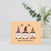 Happy Birthday Gnomie Postkarte (Stehend Vorderseite)