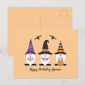 Happy Birthday Gnomie Postkarte (Vorne/Hinten)