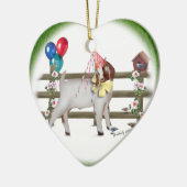 Happy Birthday Goat (Boer) Ornament (Links)