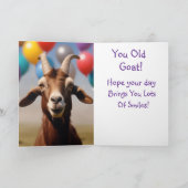 Happy Birthday Goat Card Karte (Innenseite)