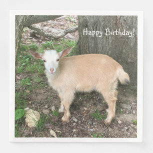 Happy Birthday Goat Serviette