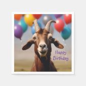 Happy Birthday Goat Serviette (Vorderseite)