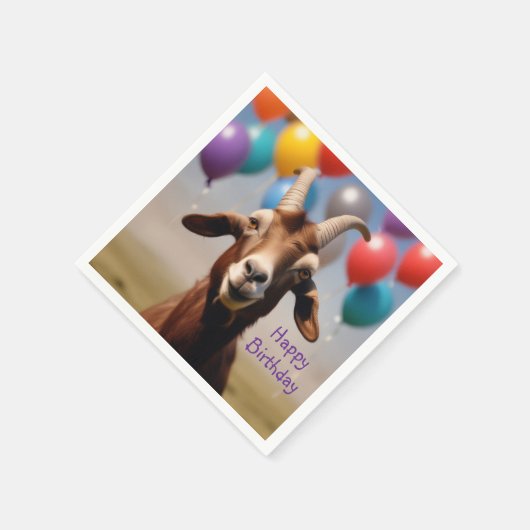 Happy Birthday Goat Serviette (Ecke)