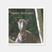 Happy Birthday Goat Serviette (Vorderseite)