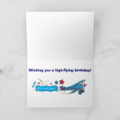 Happy Birthday Godffer Airplane Karte (Innenseite)