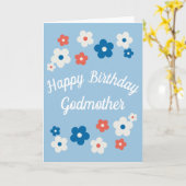 Happy Birthday Godmutter - Hübsche Blumenkarte Karte (Gelbe Blume)