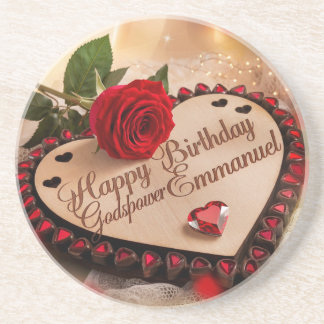 Happy Birthday Godspower Emmanuel Card Getränkeuntersetzer