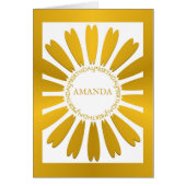 Happy Birthday Gold Blume Design (Vorne)