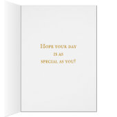 Happy Birthday Gold Blume Design (Innen (Rechts))