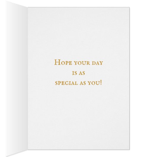 Happy Birthday Gold Blume Design (Innen (Rechts))