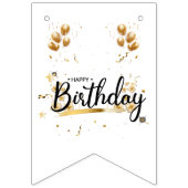 Happy Birthday Gold Bunting Banner (Dritte Fahne)