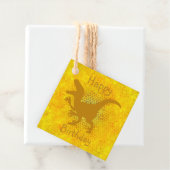 Happy Birthday Gold Dinosaurier Hide Geschenkanhänger (Beispiel)