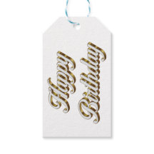 Happy Birthday Gold Elegante Typografie