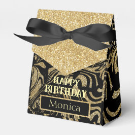 Happy Birthday Gold Glitter sparkle custom Geschenkschachtel