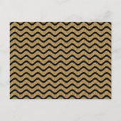 Happy Birthday Gold Glitzer Black Zickzack Stripes Postkarte (Rückseite)