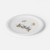 Happy Birthday Gold Paper Tellers Pappteller (Schrägansicht)