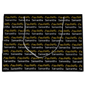 Happy Birthday Gold Script Schwarz und Weiß Name Große Geschenktüte (Vorderseite)