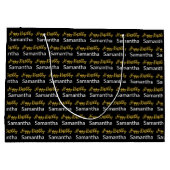 Happy Birthday Gold Script Schwarz und Weiß Name Große Geschenktüte (Rückseite)