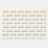 Happy Birthday Gold Script White Black Name Geschenkpapier Set (Vorderseite)
