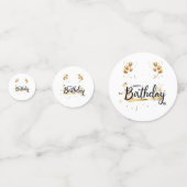 Happy Birthday Gold Table Confetti Konfetti (Rückseiten)