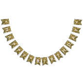 Happy Birthday Gold White Shiny Glitzer Party Wimpelkette (Alle)