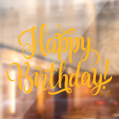 Happy Birthday Gold Window Cloning Fensteraufkleber (Blatt 2)