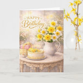 Happy Birthday Golden Daffodils Karte (Gelbe Blume)