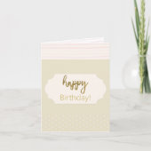 Happy Birthday Golden Glitzer Individuelle Name (Vorderseite)