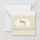 Happy Birthday Golden Glitzer Individuelle Name Mitteilungskarte (Vorderseite)