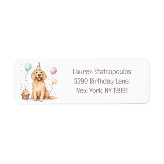 Happy Birthday Golden Retriever Dog (Vorne)