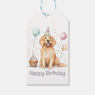 Happy Birthday Golden Retriever Dog Geschenkanhänger