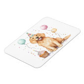 Happy Birthday Golden Retriever Dog Magnet (Linke Seite)