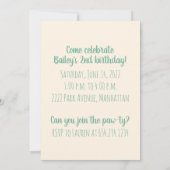 Happy Birthday Golden Retriever Hunde Einladung (Rückseite)