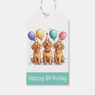 Happy Birthday Golden Retriever Hunde Geschenkanhänger