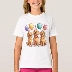 Happy Birthday Golden Retriever Hunde T-Shirt
