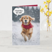 Happy Birthday Golden Retriever in Snow Karte (Gelbe Blume)