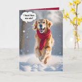 Happy Birthday Golden Retriever in Snow Karte (Gelbe Blume)