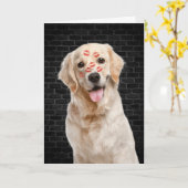 Happy Birthday Golden Retriever Karte (Gelbe Blume)