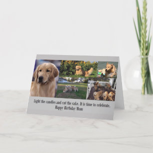 Happy Birthday Golden Retriever Mama Collage Karte