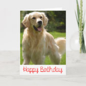Happy Birthday Golden Retriever Puppy Card Karte (Vorderseite)