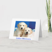 Happy Birthday Golden Retriever Welpen Card Karte (Rückseite)